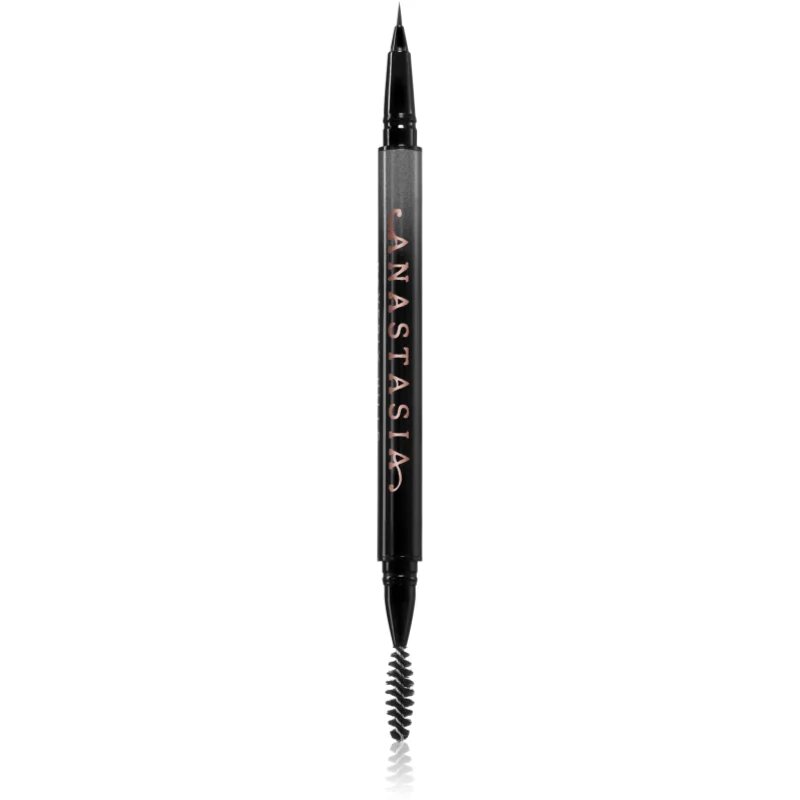 Anastasia Beverly Hills MicroStroke Brow Pen creion pentru sprancene cu pensula culoare Chocolate 0.5 ml