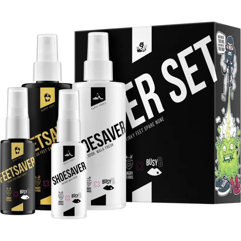 Angry Beards FeetSaver SaverSet set cadou pentru picioare si pantofi