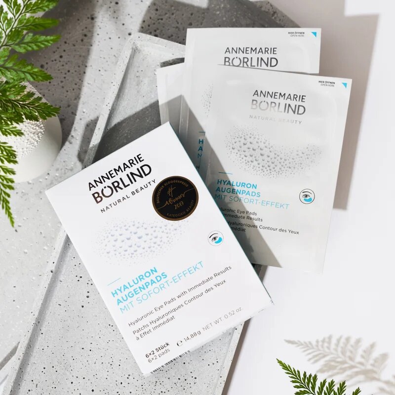 ANNEMARIE BÖRLIND EYES & LIPS Eye Pads mască hialuronică hidratantă pentru zona ochilor 6x2 buc