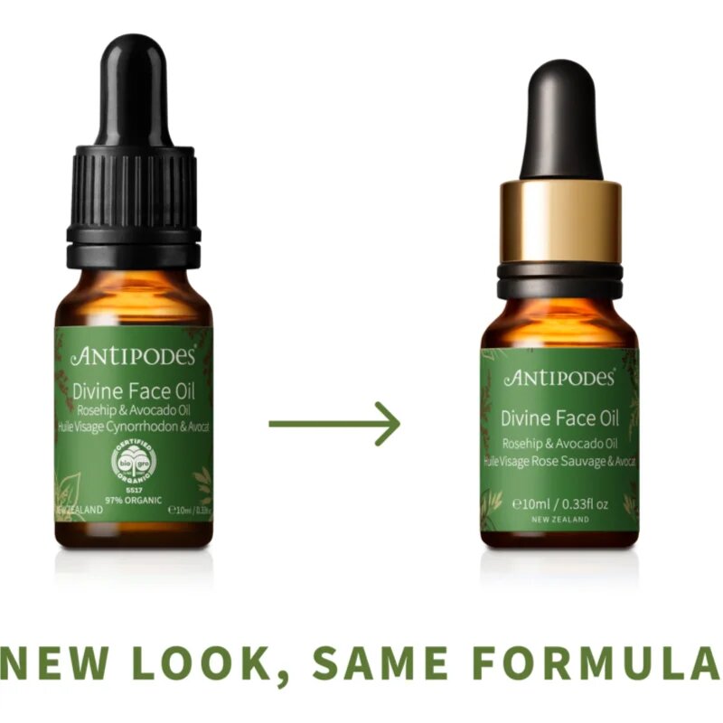 Antipodes Divine Face Oil Rosehip & Avocado Oil ser protector impotriva primelor semne de imbatranire ale pielii 10 ml