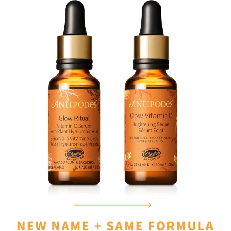 Antipodes Glow Vitamin C ser cu efect iluminator impotriva primelor semne de imbatranire ale pielii 30 ml