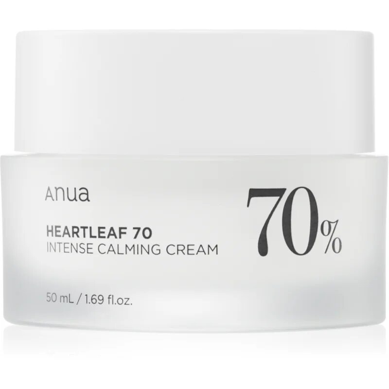 Anua Heartleaf 70% Intense Calming Cream crema intens hidratanta si calmanta pentru toate tipurile de ten inclusiv piele sensibila 50 ml