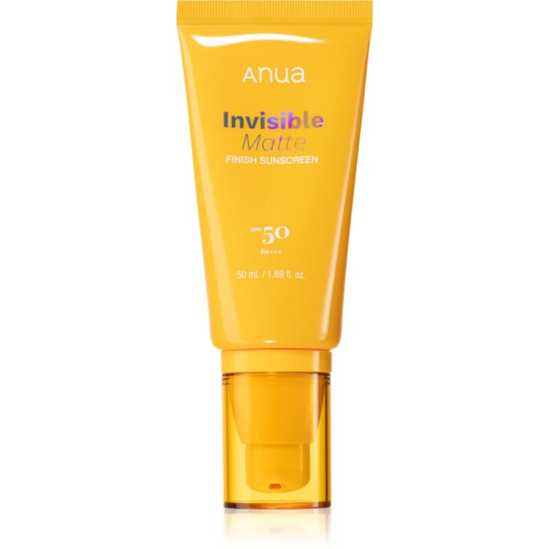 Anua Invisible Matte Finish Sunscreen protectie solara mata pentru fata SPF 50 50 ml