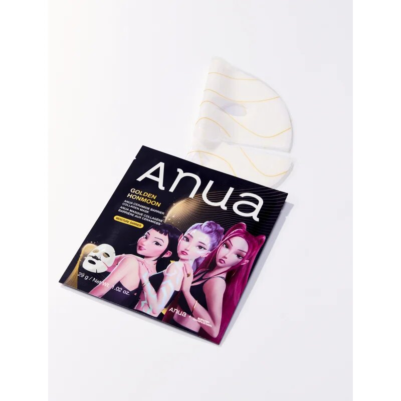 Anua K-Pop Demon Hunters Ceramide Barrier Collagen Mask mască textilă pentru netezire cu textura de gel 29 g
