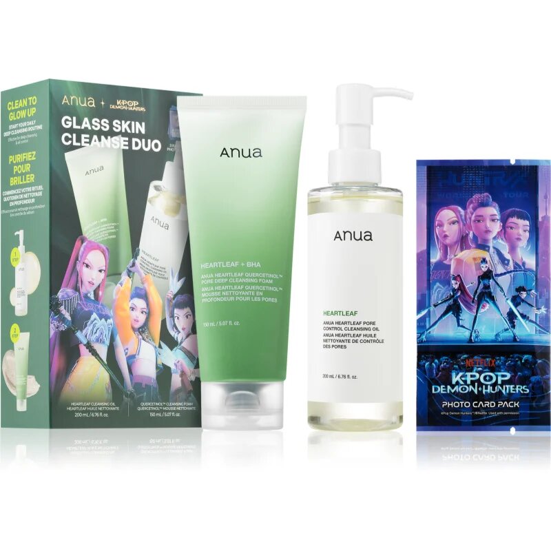 Anua K-Pop Demon Hunters Double Cleansing Duo Set set cadou pentru curatare profunda