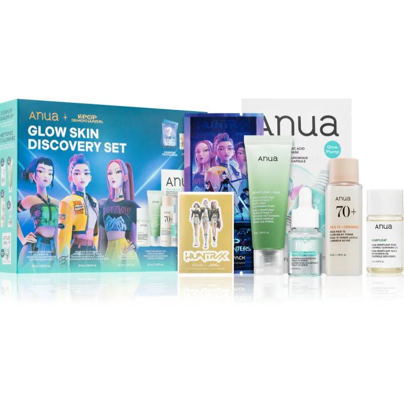 Anua K-Pop Demon Hunters Glow Skin Discovery Set set cadou pentru o piele mai luminoasa