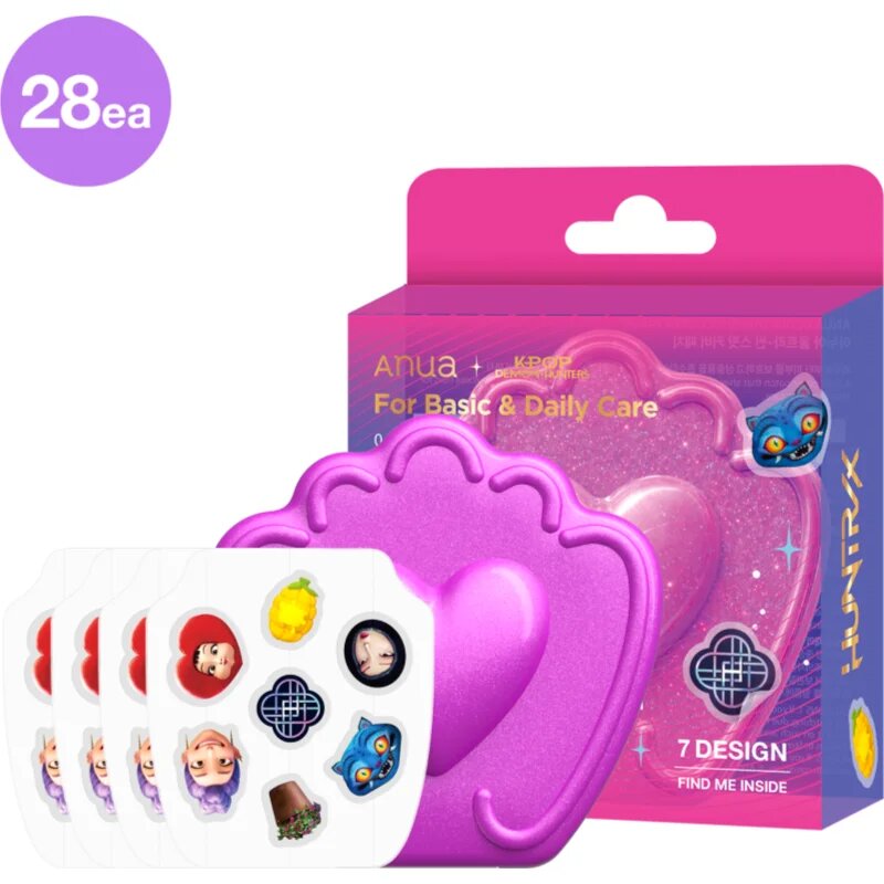 Anua K-Pop Demon Hunters Ultra-Thin Spot Cover Patch plasturi pentru piele problematică cu oglinda mica 28 buc