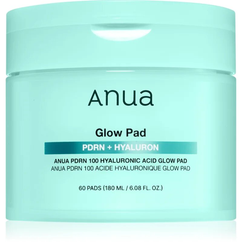 Anua PDRN 100 Hyaluronic Acid Glow Pad dischete de tonifiere pentru hidratare si fermitate 60 buc
