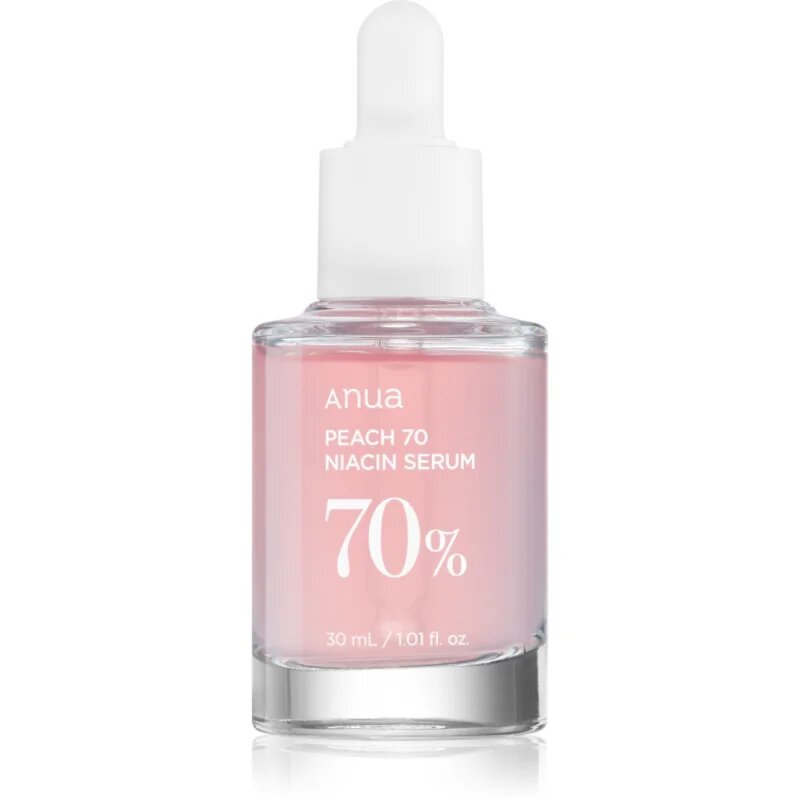 Anua Peach 70% Niacin Serum ser hidratant pentru stralucire pentru pori dilatati si riduri 30 ml