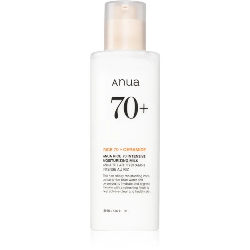 Anua Rice 70 Intensive Moisturizing Milk lapte hidratant cu efect de iluminare faciale 150 ml