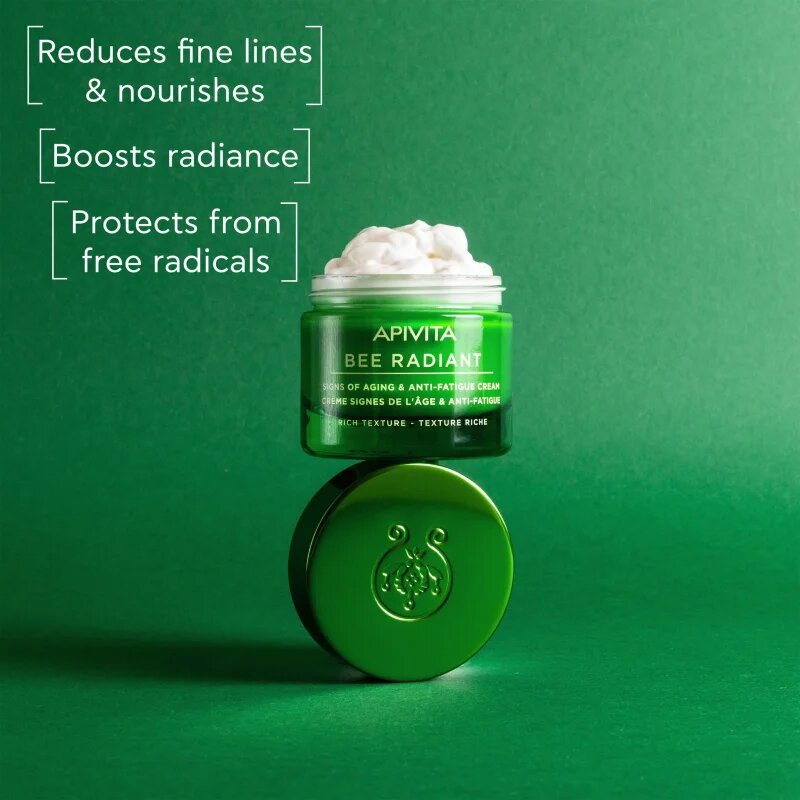 Apivita Bee Radiant Cream - Rich Texture Crema nutritiva pentru fata anti-imbatranire si de fermitate a pielii 50 ml