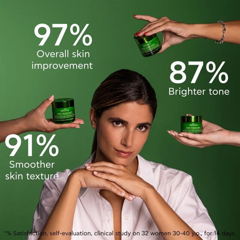 Apivita Bee Radiant Gel-Cream - Light texture gel crema deschisa anti-imbatranire si de fermitate a pielii 50 ml