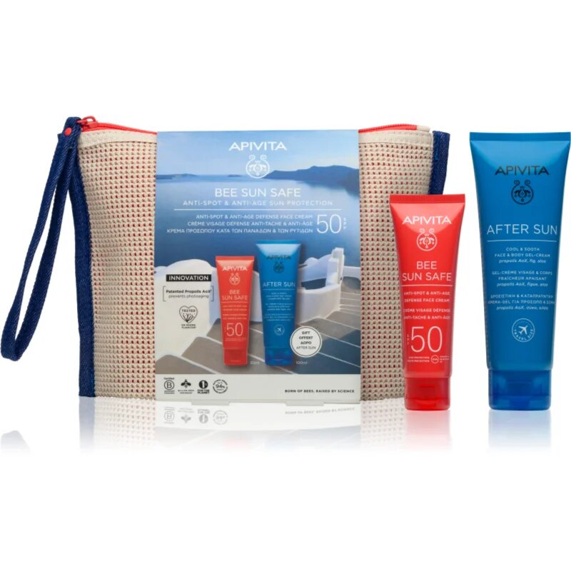 Apivita Bee Sun Safe Anti-spot & Anti-age Sun Protection set plaja