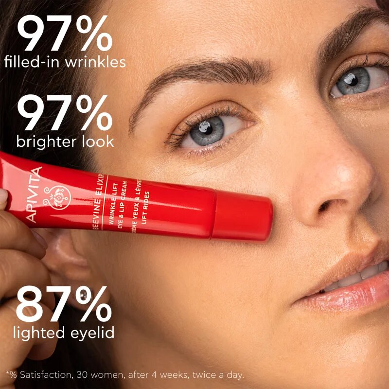 Apivita Beevine Elixir Eye & Lip cream crema de ochi cu efect intensiv de lifting impotriva ridurilor si cearcanelor 15 ml