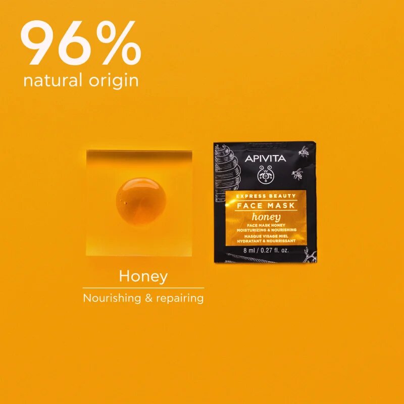 Apivita Express Beauty Nourishing Face Mask Honey masca hranitoare faciale 2x8 ml