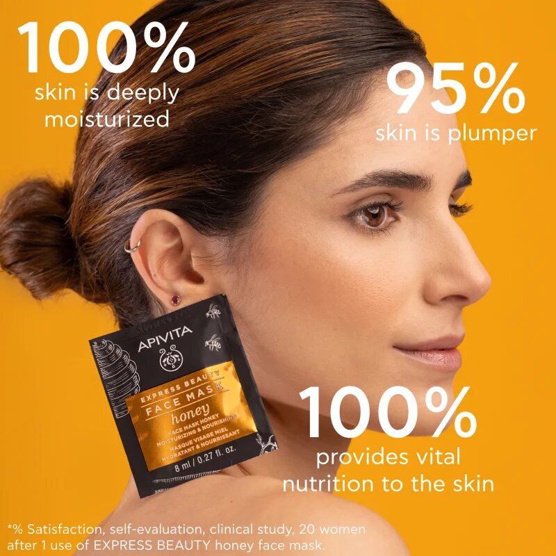 Apivita Express Beauty Nourishing Face Mask Honey masca hranitoare faciale 2x8 ml