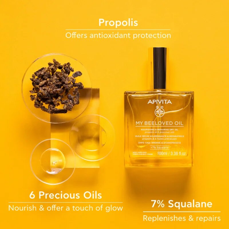 Apivita Golden Glow set cadou de Crăciun pentru piele neteda si delicata