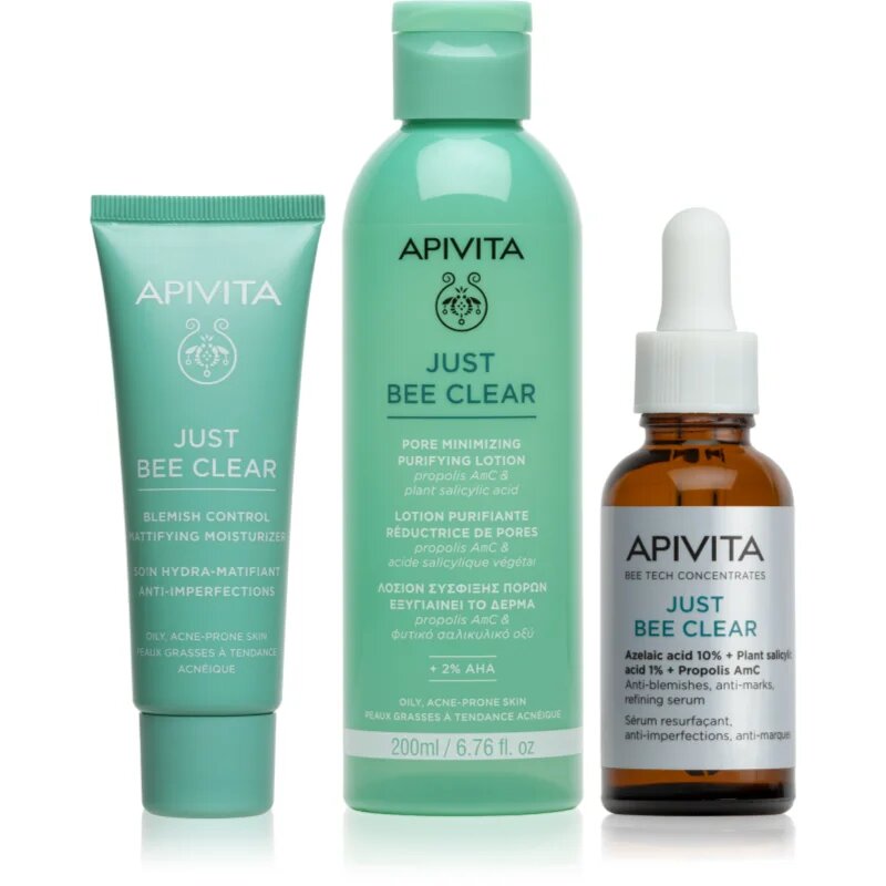 Apivita Just Bee Clear set pentru tenul gras predispus la acnee