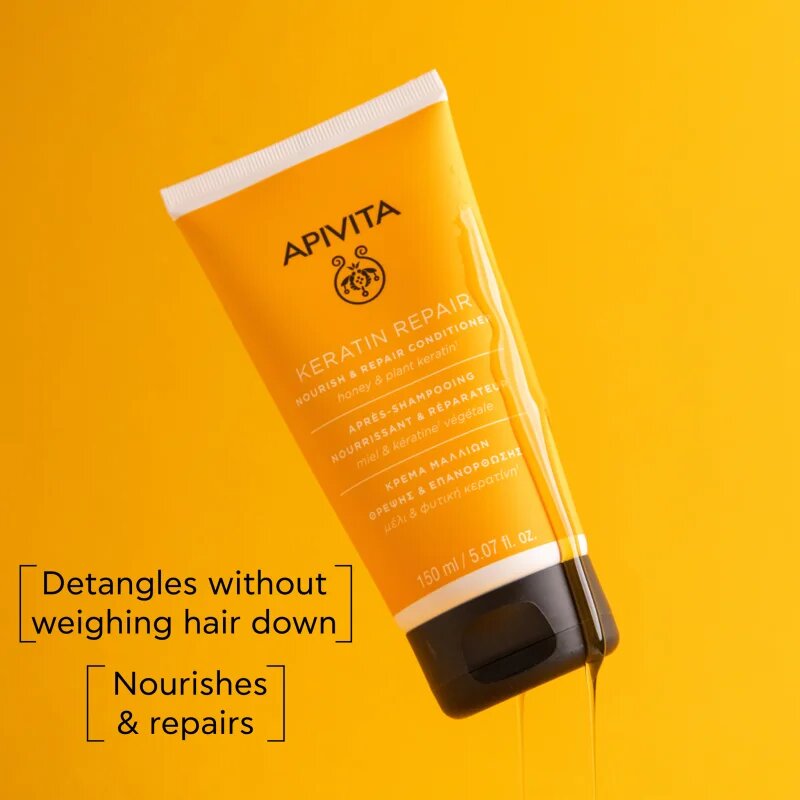 Apivita Keratin Repair Nourish Repair Conditioner balsam regenerant cu keratina pentru păr uscat și deteriorat 150 ml