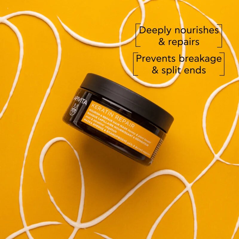 Apivita Keratin Repair Nourish Repair Hair Mask mască regeneratoare pentru părul deteriorat cu keratina 200 ml