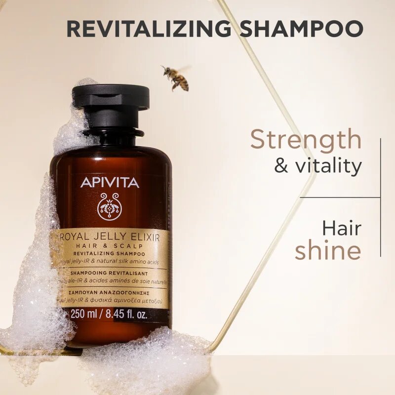 Apivita Royal Jelly Elixir Revitalizing Hair Duo set cadou de Crăciun cu efect revitalizant