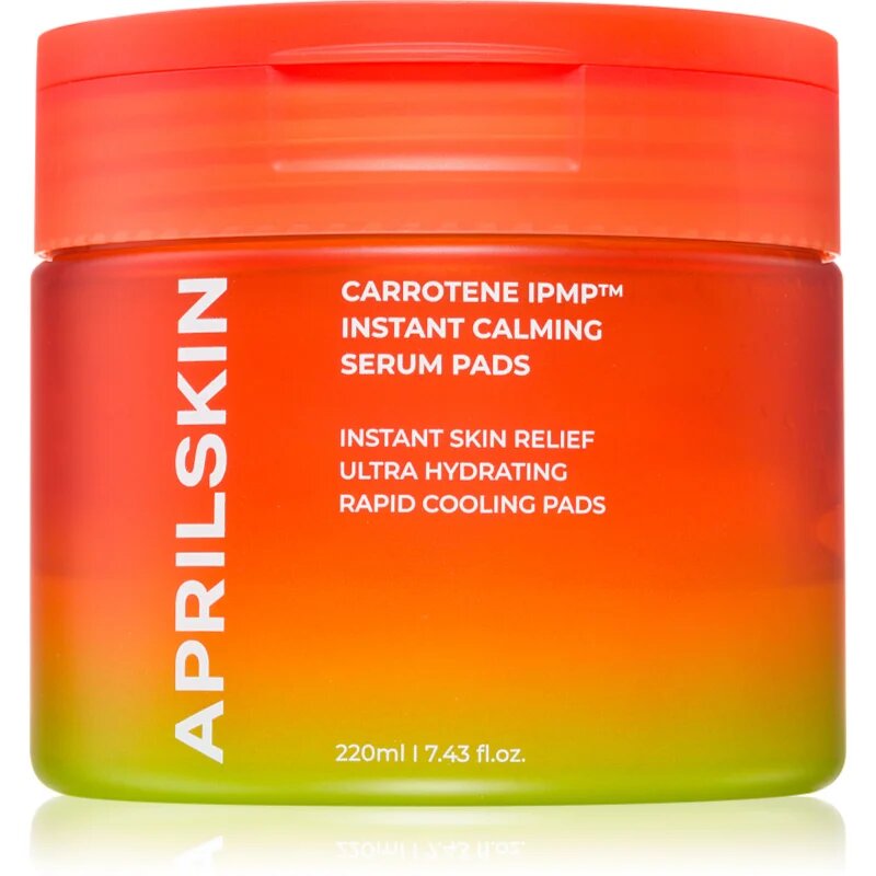APRILSKIN Carrotene IPMP Instant Calming Serum Pads dischete demachiante cu efect calmant 80 buc