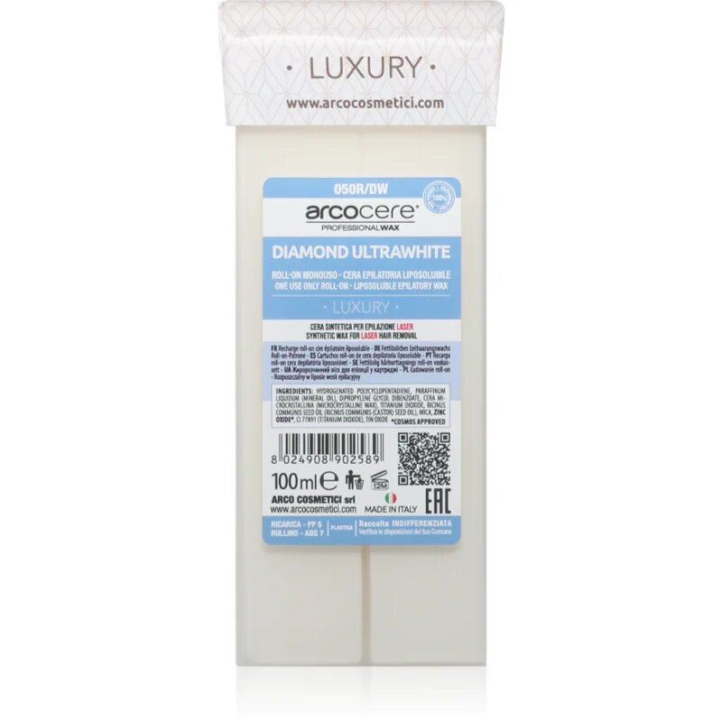 Arcocere Luxury Diamond Ultrawhite ceară depilatoare roll-on 100 ml