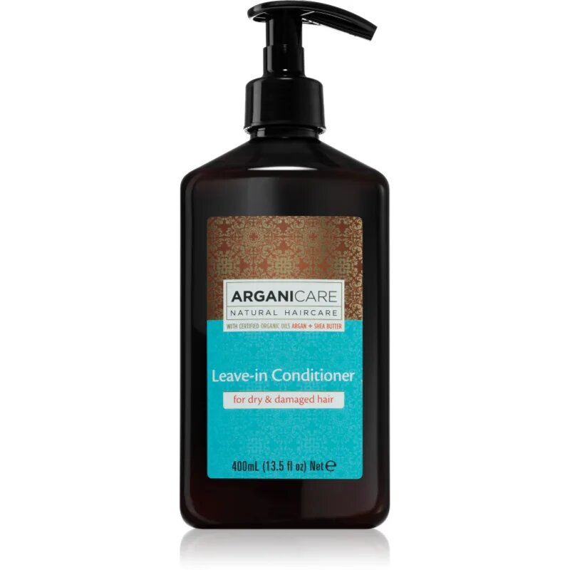 Arganicare Argan Oil & Shea Butter Leave-In Conditioner balsam (nu necesita clatire) pentru păr uscat și deteriorat 400 ml