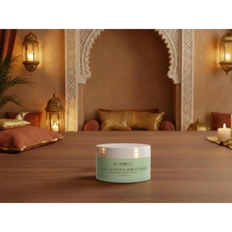 Arganicare Body Butter Almond & Tiare Flower unt pentru corp unt de shea 250 ml