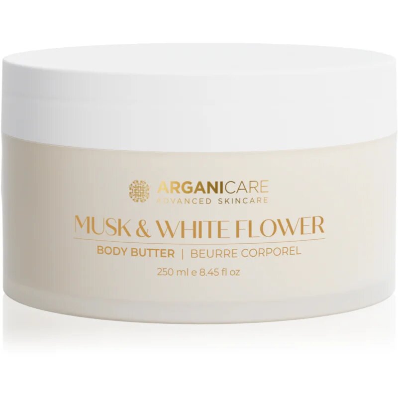 Arganicare Body Butter Musk & White Flower unt pentru corp cu ulei de argan 250 ml