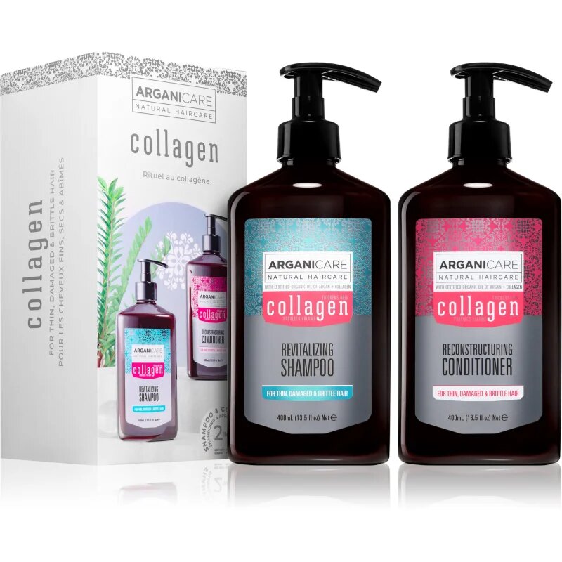 Arganicare Collagen Set set cadou pentru păr cu volum 1 buc
