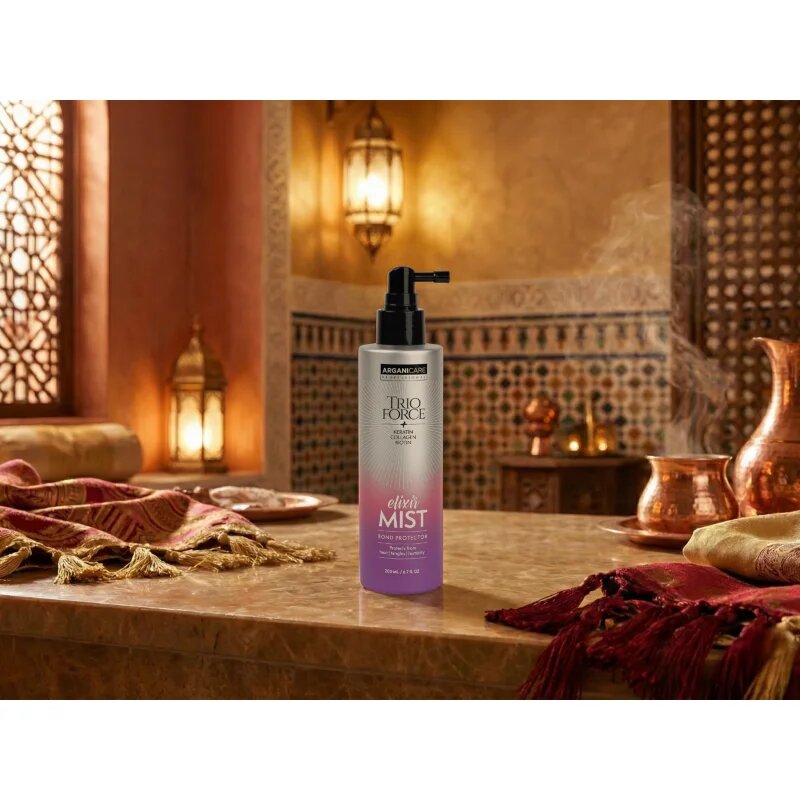 Arganicare Elixir Trio Force spray protector pentru păr 200 ml