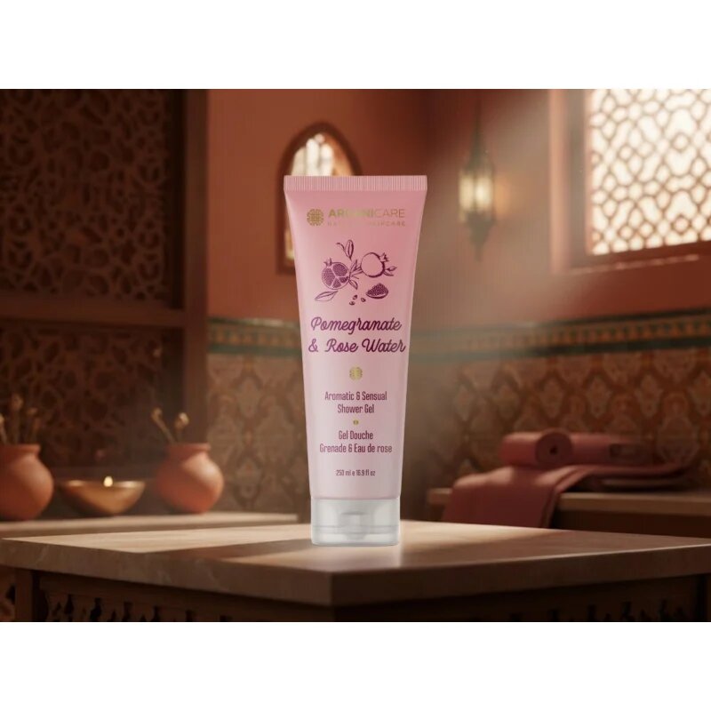 Arganicare Pomegrenate & Rose Water Shower Gel gel de duș 250 ml
