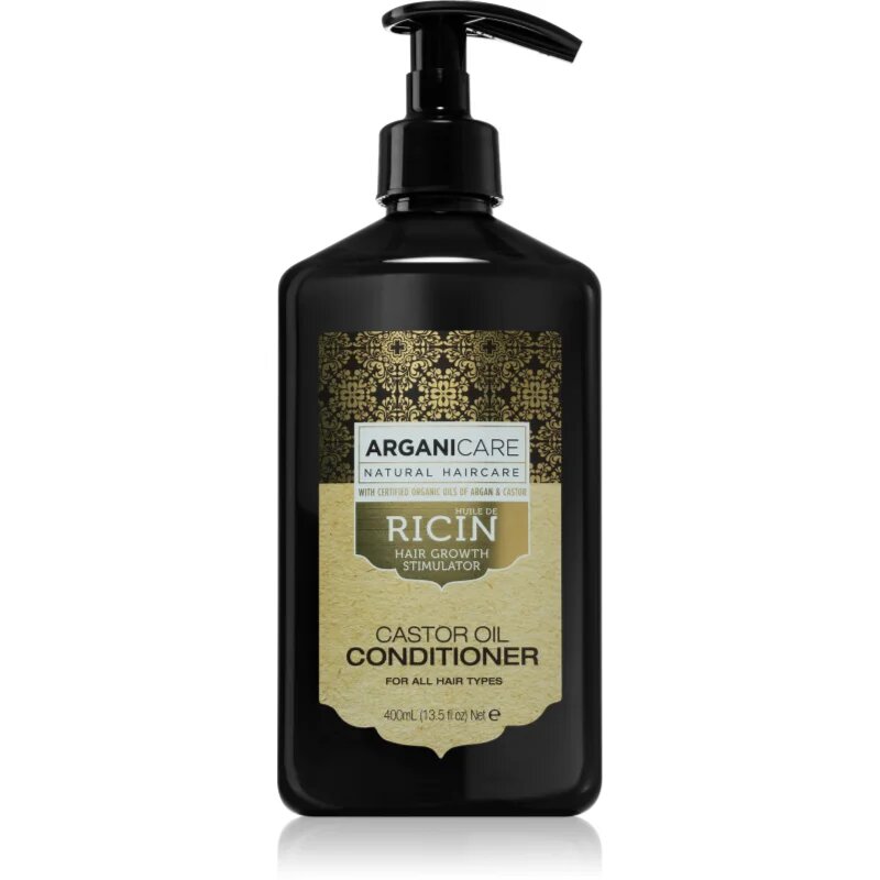 Arganicare Ricin balsam hranitor si hidratant stimuleaza cresterea parului pentru toate tipurile de par 400 ml