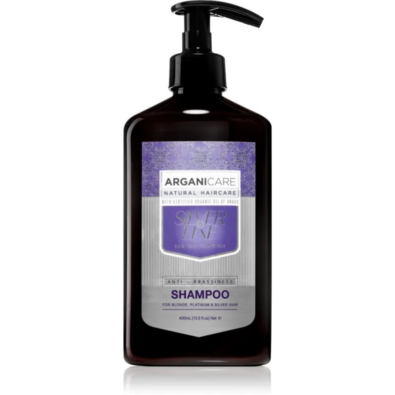 Arganicare Silver Shampoo șampon neutralizeaza tonurile de galben 400 ml