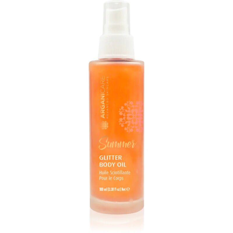 Arganicare Summer Glitter Body Oil ulei pentru stralucire pentru corp si par 100 ml
