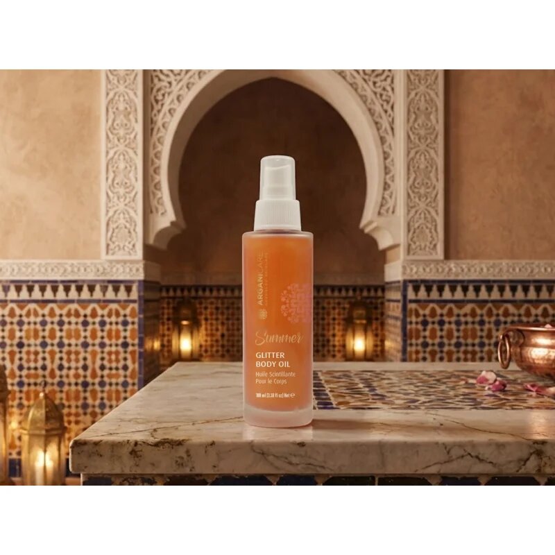 Arganicare Summer Glitter Body Oil ulei pentru stralucire pentru corp si par 100 ml