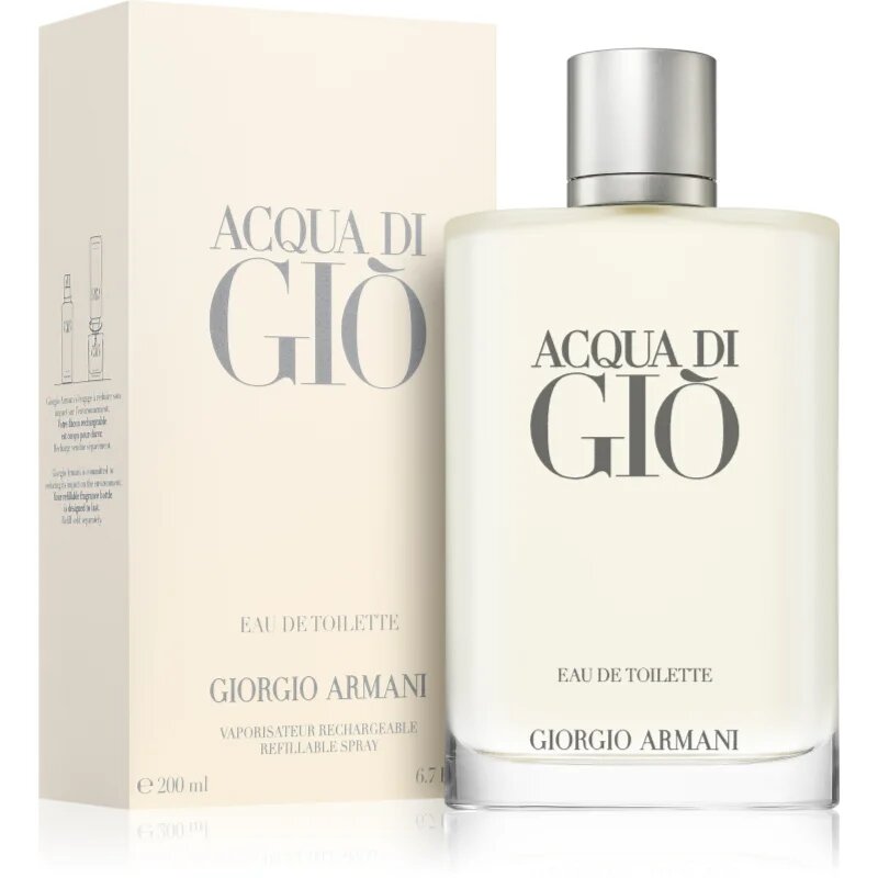 Armani Acqua di Giò Eau de Toilette reincarcabil pentru bărbați 200 ml