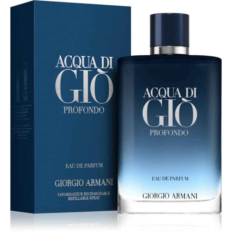 Armani Acqua di Giò Profondo Eau de Parfum reincarcabil pentru bărbați 200 ml