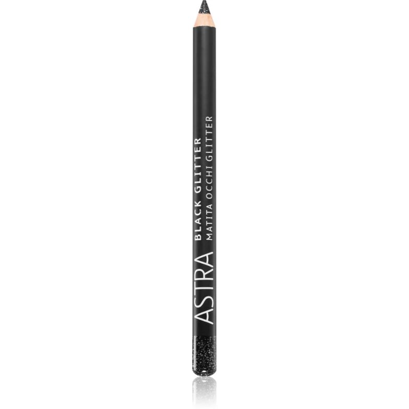 Astra Make-up Black Glitter creion de ochi cu sclipici in creion culoare Deep Black 11 g