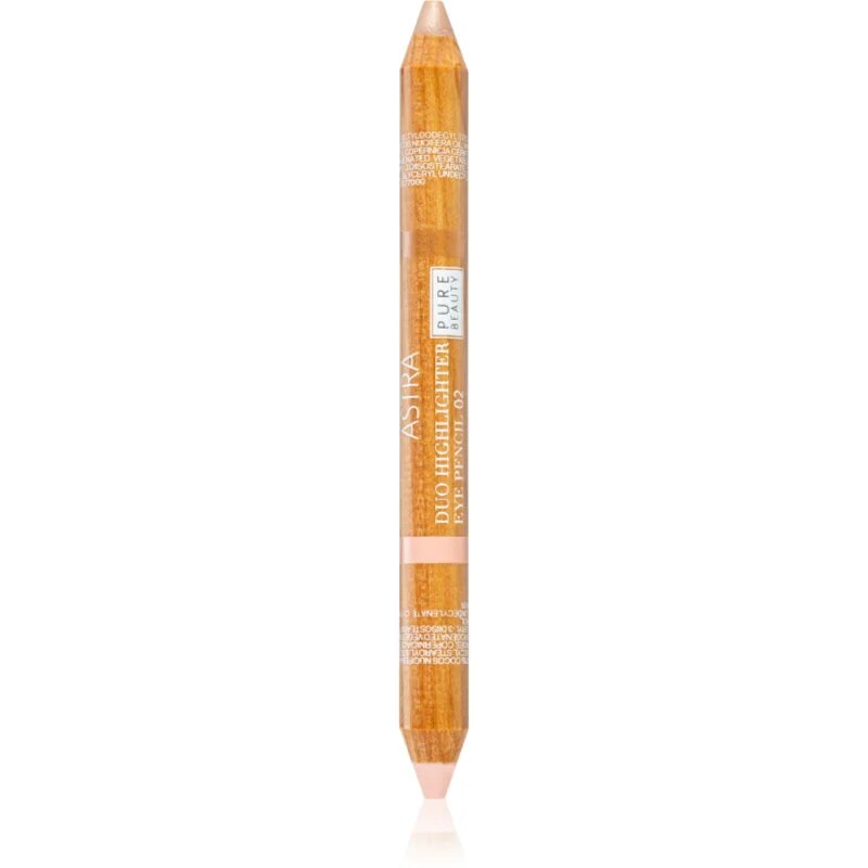 Astra Make-up Pure Beauty Duo Highlighter creion iluminator pentru sprâncene culoare Peach Crumble 42 g