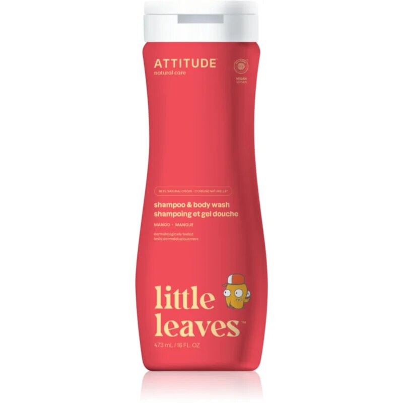 Attitude Little Leaves Mango gel si sampon pentru bebelusi cu parfum de mango 473 ml