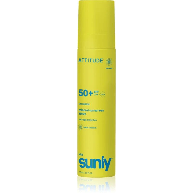 Sunly Kids Mineral Sunscreen Spray SPF 50+ spray autobronzant cu minerale fara parfum SPF 50+ 75 ml
