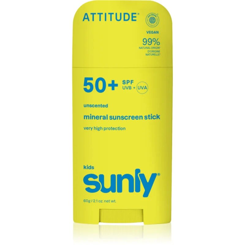 Sunly Kids Mineral Sunscreen Stick SPF 50+ crema de fata cu minerale pentru protectie stick pentru copii 60 g