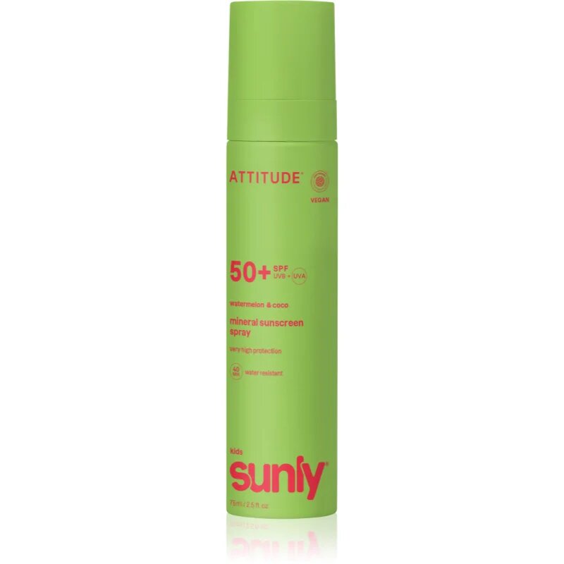 Sunly Kids Watermelon & Coco spray autobronzant cu minerale SPF 50+ pentru copii 75 ml