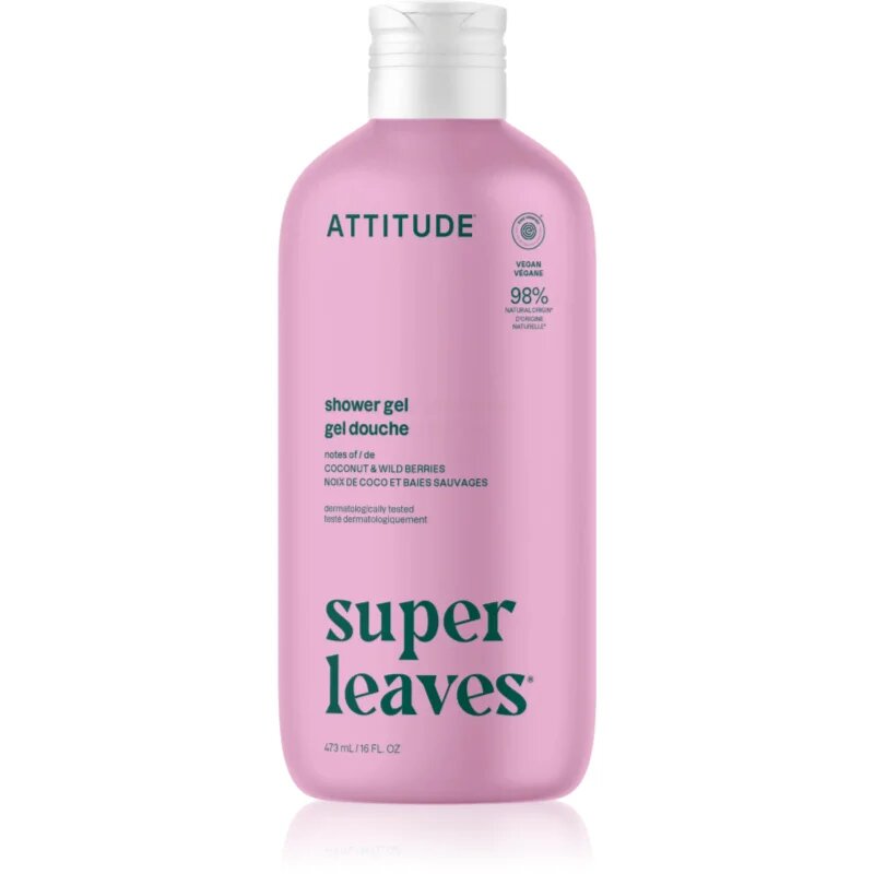 Attitude Super Leaves Coconut & Wild Berries gel de duș 473 ml