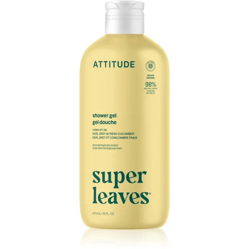 Attitude Super Leaves Earl Grey & Fresh Cucumber gel de duș 473 ml