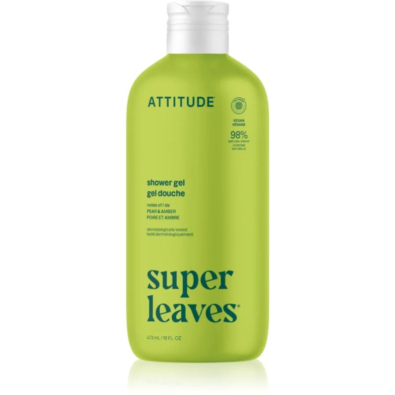 Attitude Super Leaves Pear & Amber gel de dus reconfortant 473 ml