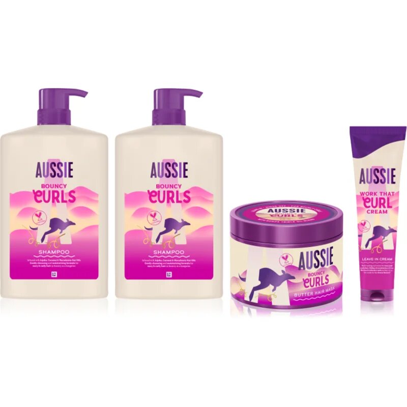 Aussie Bouncy Curls set pentru par ondulat si cret