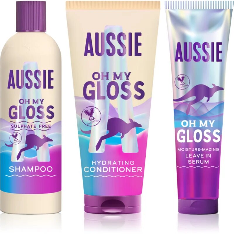 Aussie Oh My Gloss Gift Box set cadou pentru hidratare si stralucire